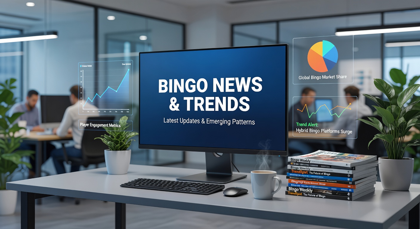Crowd gathered at a lively bingo hall in Yellowknife, with colorful bingo cards and excited participants under bright lights