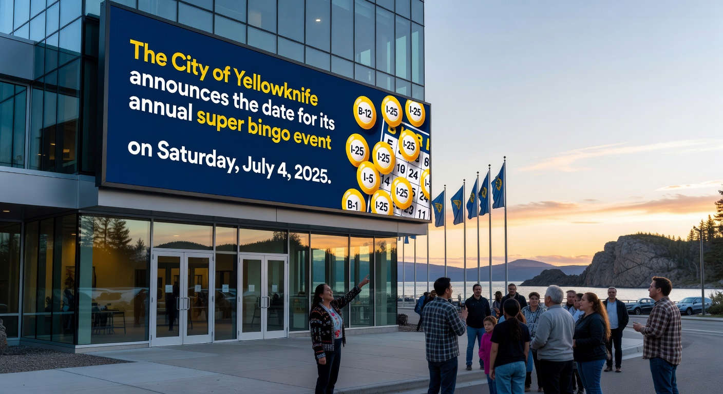 Close-up of bingo application forms and a calendar marking key dates for Yellowknife's Super Bingo, including deadlines and draw day
