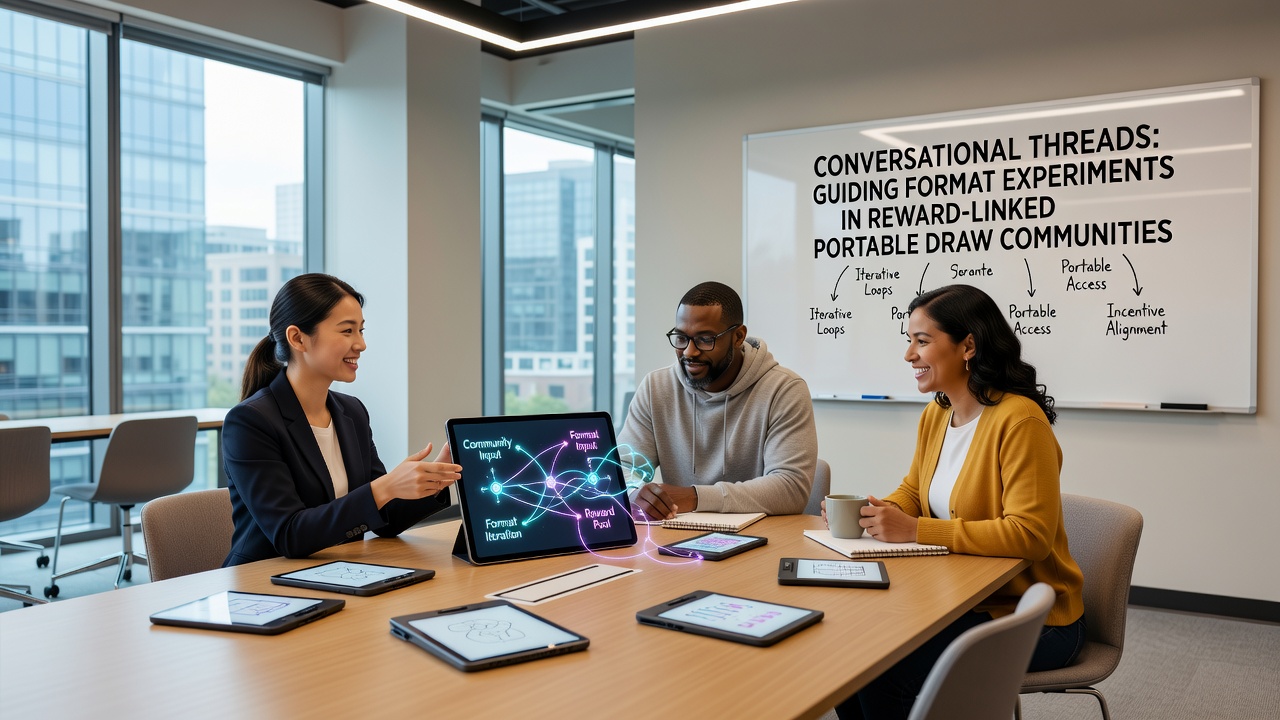 Group of users engaging in mobile chat discussions about draw format experiments and reward outcomes
