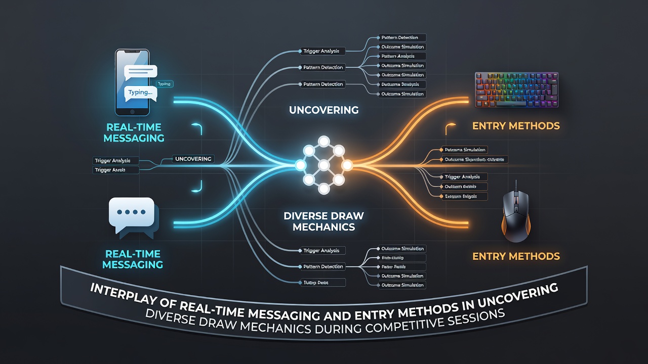 Competitive players using real-time chat alongside varied entry options to explore draw mechanics in online sessions