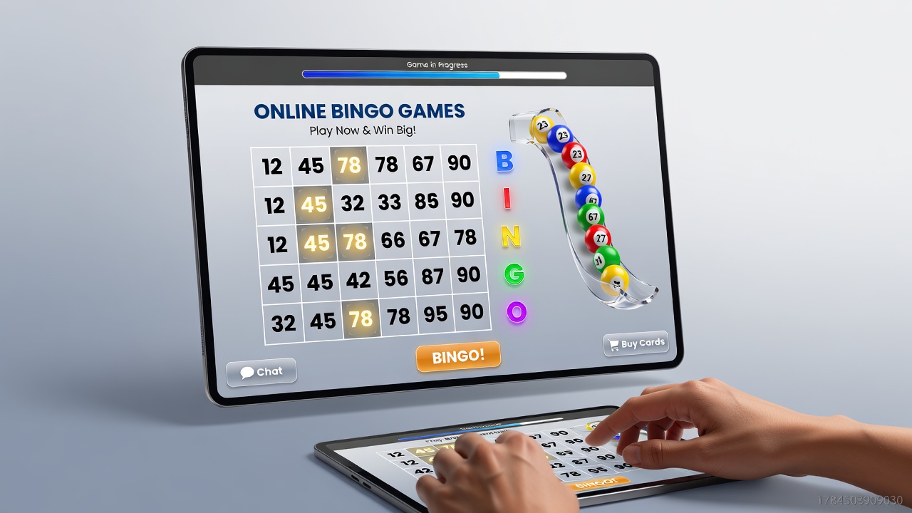 Players engaging in live online bingo sessions with chat overlays and number callouts