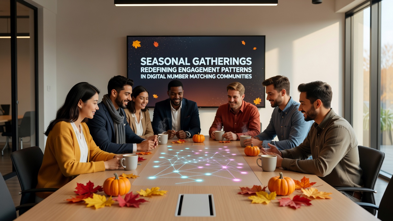 Community members engaging in themed number matching sessions during a seasonal gathering