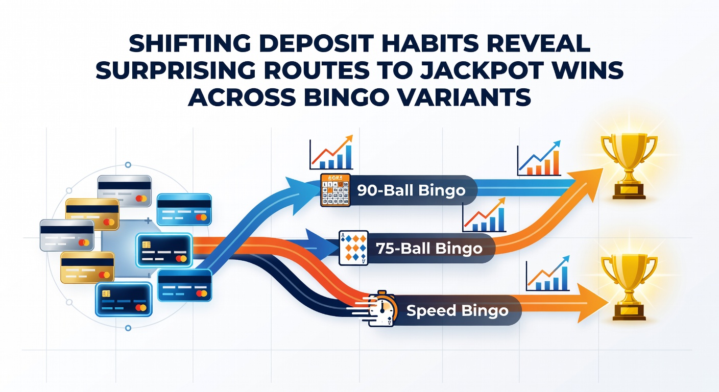Charts displaying deposit frequency trends alongside jackpot hit rates in various bingo game types
